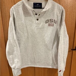 League Gray OSU 1868 Henley Shirt